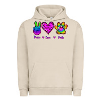 Pigment French Oak Peace Love Pride Urban Hoodie - Jasminsmagicworld
