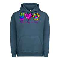 Pigment Midnight Navy Peace Love Pride Urban Hoodie - Jasminsmagicworld