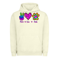 Pigment Pistachio Peace Love Pride Urban Hoodie - Jasminsmagicworld