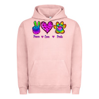 Pigment Salmon Peace Love Pride Urban Hoodie - Jasminsmagicworld