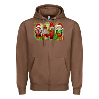 Chestnut Christmas gnome coffee cups Zipper Hoodie - Zillion Design Studio