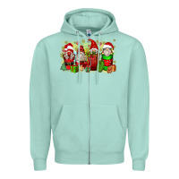 Christmas Gnome Coffee Cups Zipper Hoodie | Teevron