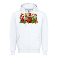 White Christmas gnome coffee cups Zipper Hoodie - Zillion Design Studio