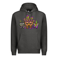 Charcoal Heather mardi gras teeth dental assistant Premium Hoodie - Jasminsmagicworld