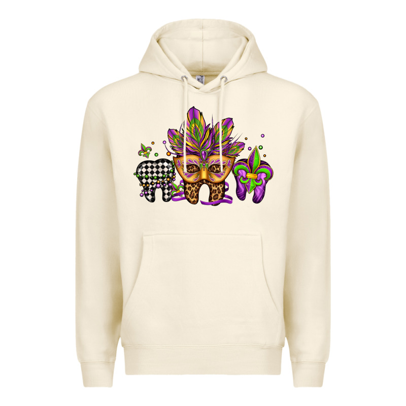 Mardi Gras Teeth Dental Assistant Premium Hoodie by Jasminsmagicworld | Teevron