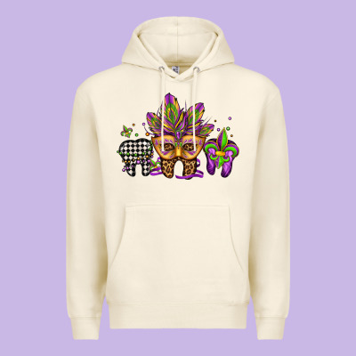 Mardi Gras Teeth Dental Assistant Premium Hoodie Designed By Jasminsmagicworld