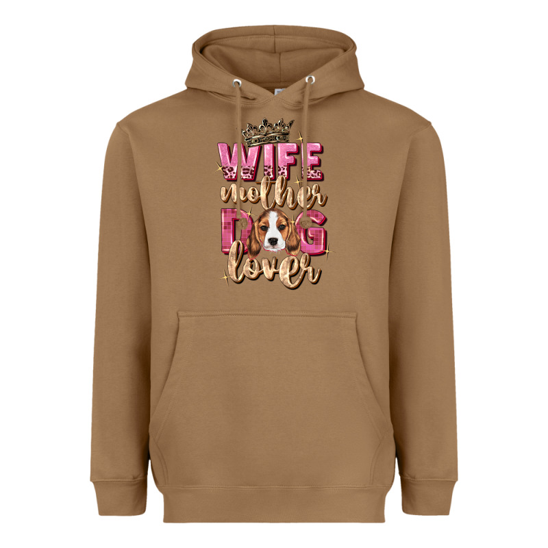 Wife Mother Dog Lover Heavyweight Hoodie by Zillion Design Studio | Teevron