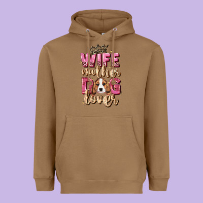 Wife Mother Dog Lover Heavyweight Hoodie Designed By Zillion Design Studio