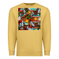 Christmas Horse Leopard Tartan Premium Sweatshirt | Teevron