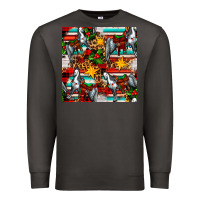 Smoke christmas horse leopard tartan Premium Sweatshirt - FaDigitalArtStudio