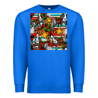 True Royal christmas horse leopard tartan Premium Sweatshirt - FaDigitalArtStudio