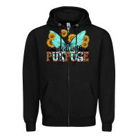 Black created with a purpose Zipper Hoodie - texasbilliewilder