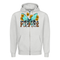 Dove Grey created with a purpose Zipper Hoodie - texasbilliewilder