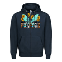Navy created with a purpose Zipper Hoodie - texasbilliewilder