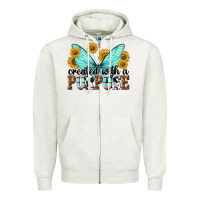 Oatmeal Heather created with a purpose Zipper Hoodie - texasbilliewilder