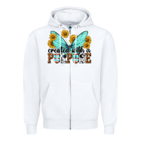 White created with a purpose Zipper Hoodie - texasbilliewilder