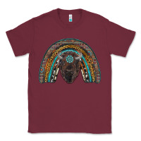 Burgundy western rainbow with bison Classic Tee - RanaPortraitStore