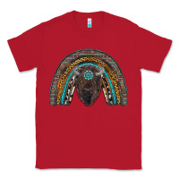 Red western rainbow with bison Classic Tee - RanaPortraitStore