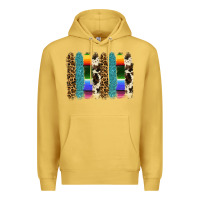 Antique Gold serape leopard tooled leather cowhide background Premium Hoodie - RanaPortraitStore