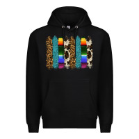 Black serape leopard tooled leather cowhide background Premium Hoodie - RanaPortraitStore
