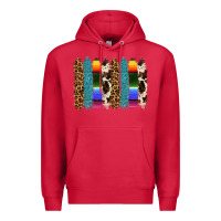 Cardinal serape leopard tooled leather cowhide background Premium Hoodie - RanaPortraitStore