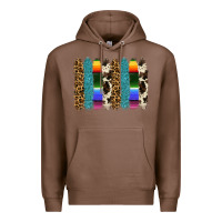 Chestnut serape leopard tooled leather cowhide background Premium Hoodie - RanaPortraitStore