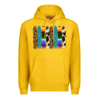 Lemon serape leopard tooled leather cowhide background Premium Hoodie - RanaPortraitStore
