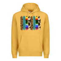 Mustard serape leopard tooled leather cowhide background Premium Hoodie - RanaPortraitStore