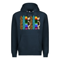 Navy serape leopard tooled leather cowhide background Premium Hoodie - RanaPortraitStore