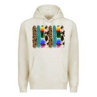 Oatmeal Heather serape leopard tooled leather cowhide background Premium Hoodie - RanaPortraitStore