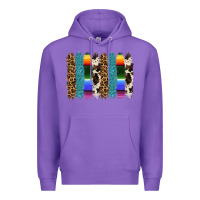 Purple serape leopard tooled leather cowhide background Premium Hoodie - RanaPortraitStore