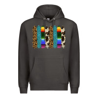 Smoke serape leopard tooled leather cowhide background Premium Hoodie - RanaPortraitStore