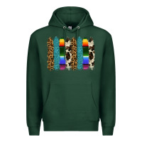 Sports Green serape leopard tooled leather cowhide background Premium Hoodie - RanaPortraitStore