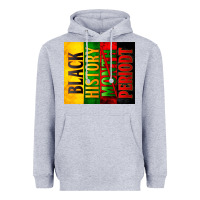 Heather Grey Black History Month periodt Heavyweight Hoodie - Zillion Design Studio