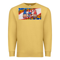 Antique Gold usa gnome license plate Premium Sweatshirt - HRA Design Shop