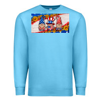 Ocean Blue usa gnome license plate Premium Sweatshirt - HRA Design Shop