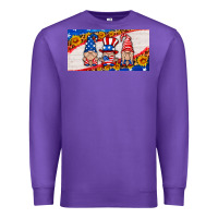 Purple usa gnome license plate Premium Sweatshirt - HRA Design Shop