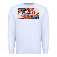 White usa gnome license plate Premium Sweatshirt - HRA Design Shop