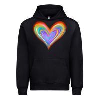 Black Watercolor Pride Heart Urban Hoodie - Jasminsmagicworld