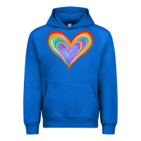 Cobalt Watercolor Pride Heart Urban Hoodie - Jasminsmagicworld