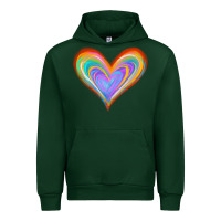 Forest Green Watercolor Pride Heart Urban Hoodie - Jasminsmagicworld