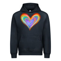 Navy Watercolor Pride Heart Urban Hoodie - Jasminsmagicworld