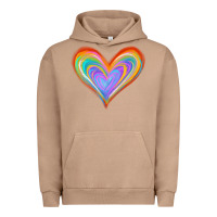 Pigment Burro Watercolor Pride Heart Urban Hoodie - Jasminsmagicworld