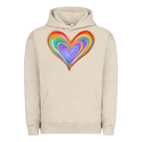 Pigment French Oak Watercolor Pride Heart Urban Hoodie - Jasminsmagicworld