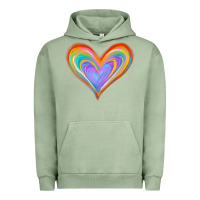 Pigment Oil Green Watercolor Pride Heart Urban Hoodie - Jasminsmagicworld