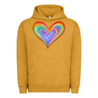Pigment Peanut Butter Watercolor Pride Heart Urban Hoodie - Jasminsmagicworld