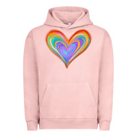 Pigment Salmon Watercolor Pride Heart Urban Hoodie - Jasminsmagicworld