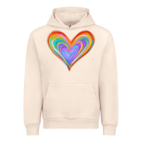 Sandshell Watercolor Pride Heart Urban Hoodie - Jasminsmagicworld