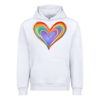 White Watercolor Pride Heart Urban Hoodie - Jasminsmagicworld