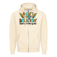 Sandshell dont stop believing Zipper Hoodie - texasbilliewilder